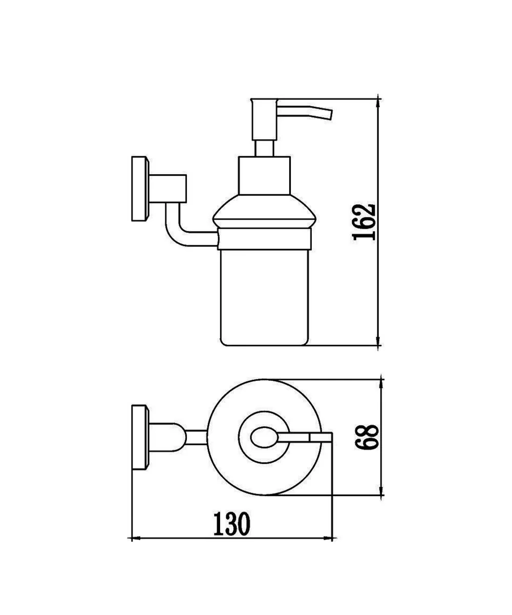 Дозатор для жидкого мыла с настенным держателем Savol S-009531