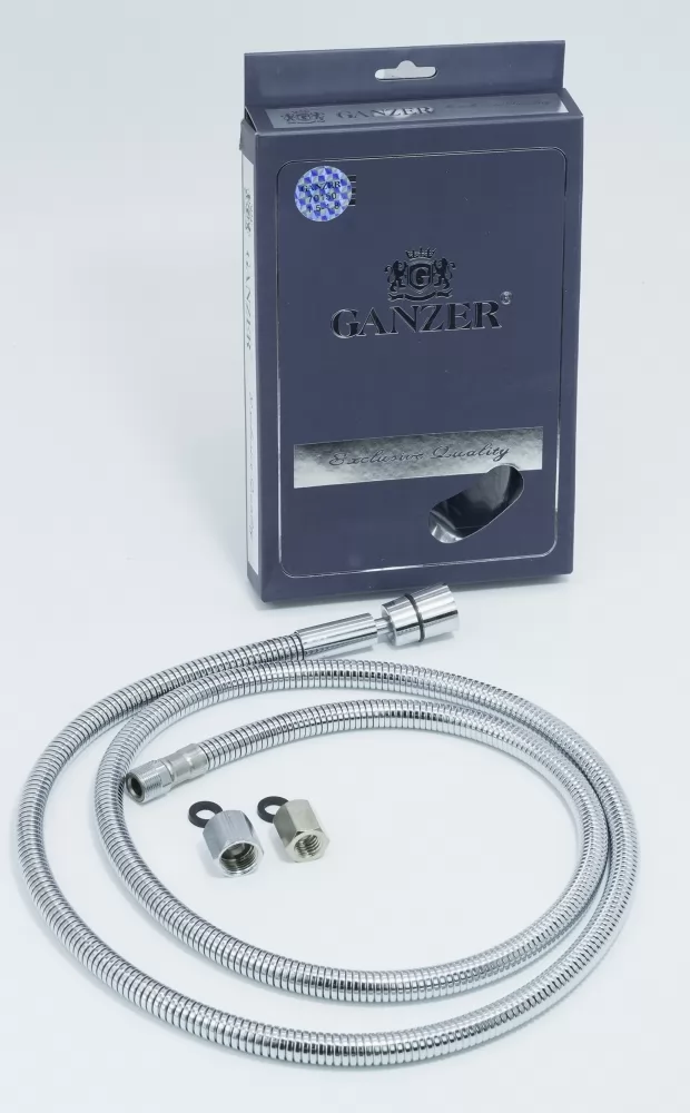 Шланг для душа раздвижной (с переходниками) Ganzer GZ70150, хром