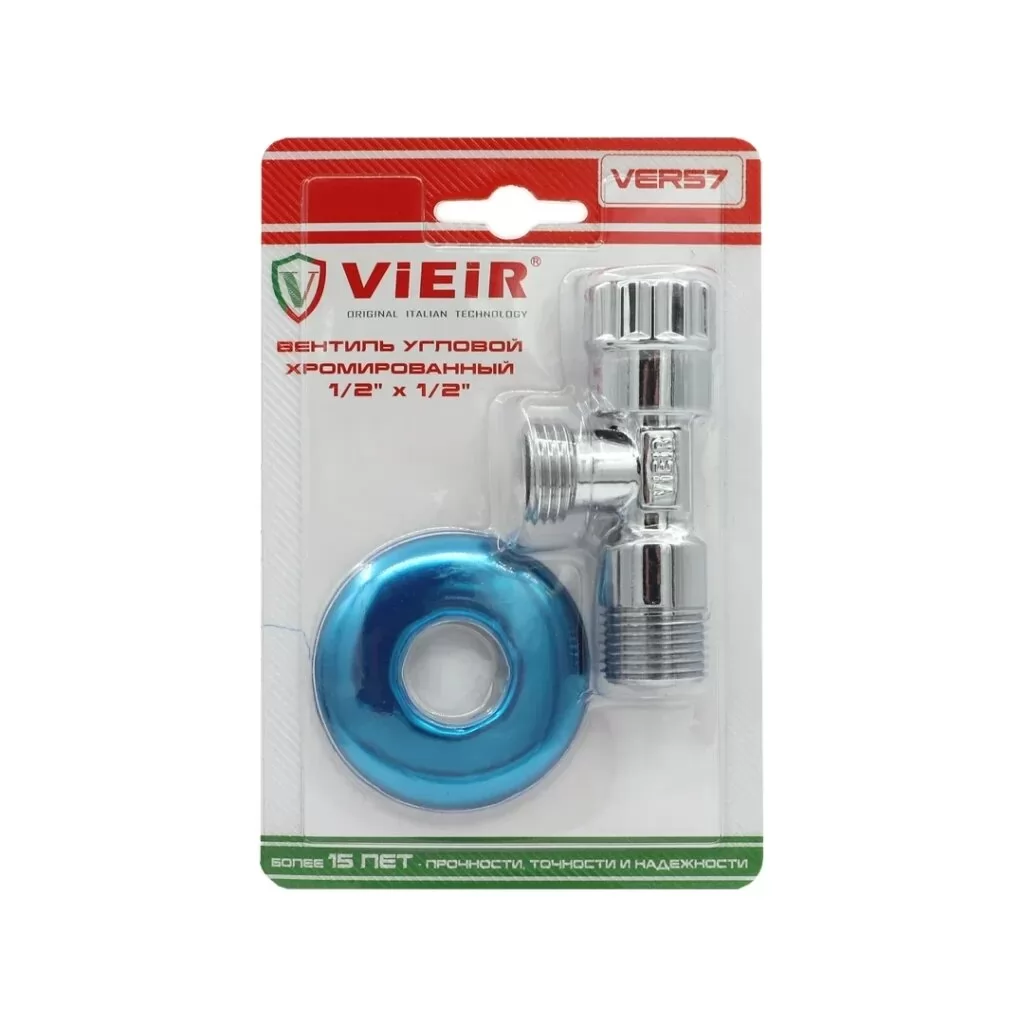 Вентиль угловой 1/2″x3/8 Vieir VER59 хромированный