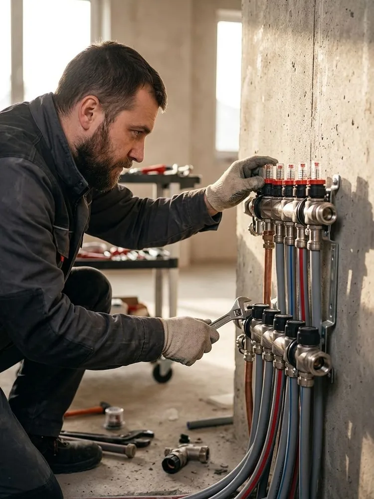 Распределительный коллектор Oventrop Multidis 5 выход-3/4 1404355 — фото 6