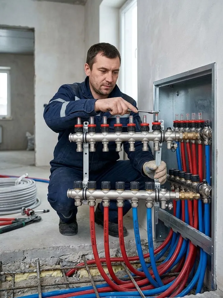 Распределительный коллектор Oventrop Multidis 6 выход-3/4 1404356 — фото 4