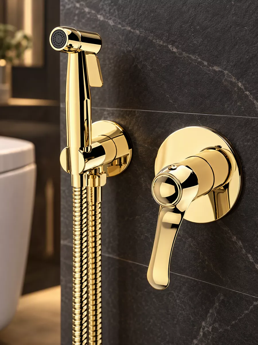 Комплект скрытого монтажа для биде Vieir V413553-E золото — фото 3