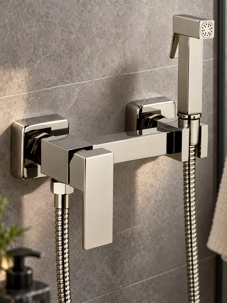 Смеситель с гигиенической лейкой Hansen HL62204-D бронза — фото 2