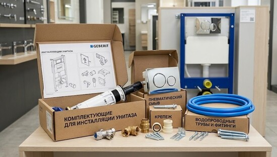 Комплектующие для инсталляций унитазов